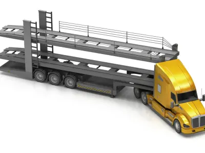 Truck 5-V5 Low-poly 3D model