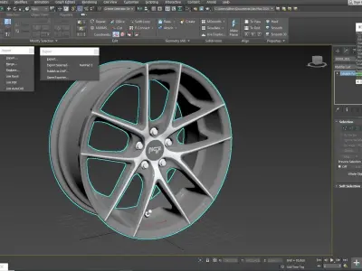 Niche Targa Wheel Offset Silver With Machined Face 3D model