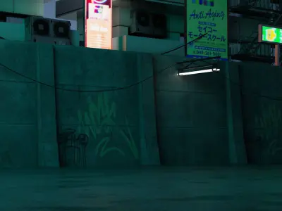 Free Cyberpunk Car Scene 3D Blender File Free 3D model