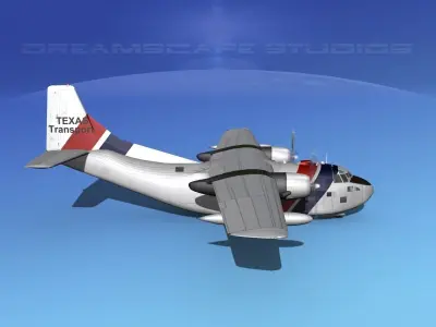 Fairchild C-123B Provider Texas Transport 3D model