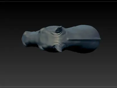 Horse head solid mesh 3D model