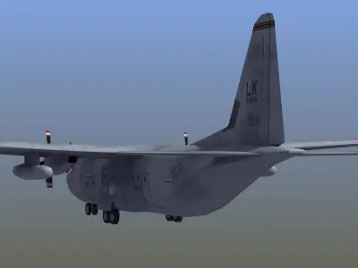 C130 VR Low Poly Low-poly 3D model