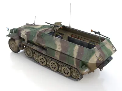 SDKFZ 251 - Ausf C - Half-track - PGLR901 3D model