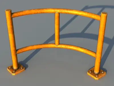 Warehouse Fense Low-poly 3D model