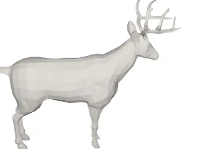 Deer - wild animal Low-poly 3D model