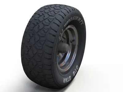 OffRoad vintage wheel 3D model