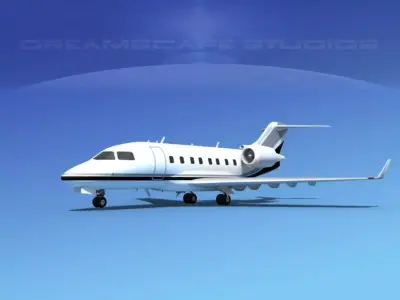 Bombardier Challenger CL-605 V04 3D model