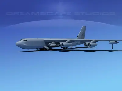 Boeing B-52H Stratofortress V03 3D model