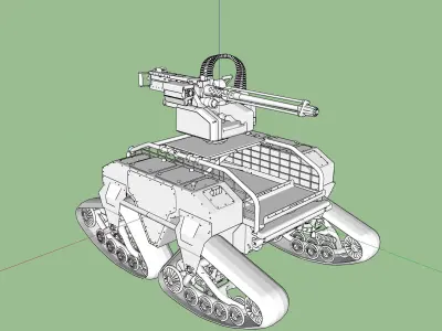 Unmanned Ground Attack vehicle - UGAV MUTT - J5 INTEGRATOR ARGO 3D model