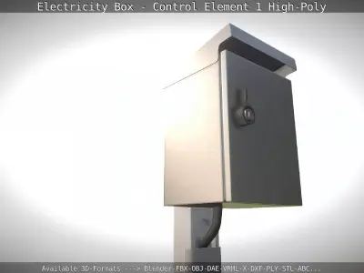 Electricity Box - Control Element 1 High-Poly Version 3D model