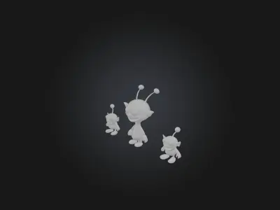 Cartoon Aliens 3D model