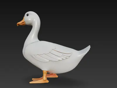 Duck Realistic 3D Model Basic - Low Poly Realistic Low-poly 3D model