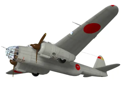 kawasaki Ki48 Lily 3D model