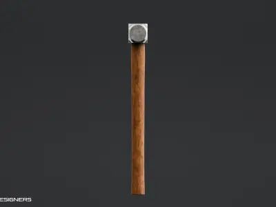 Heavy Sledgehammer - Medieval Weapon Prop 3D model