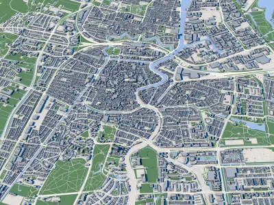 Haarlem City Netherlands 3D model