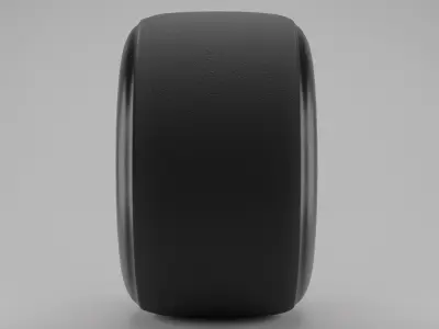 Formula One Slick Racing Tire with Rim  3D model