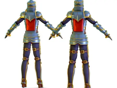 Subdivision 3D Women The Heavy Knight Low-poly 3D model
