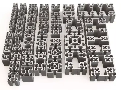 Profile aluminium 03 3D model