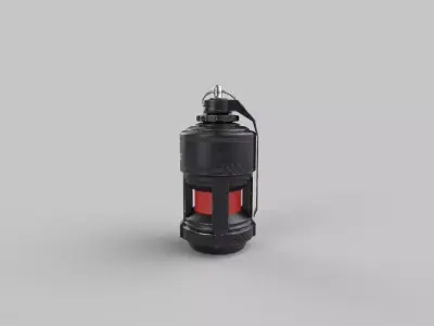 grenade fire extinguisher Low-poly 3D model