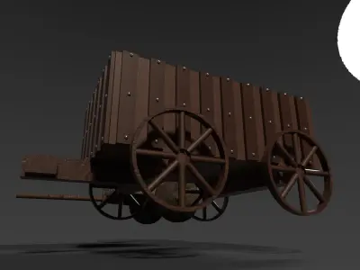 medieval wagons Free 3D model