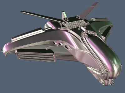 Intergalactic Spaceship High Poly 3D model