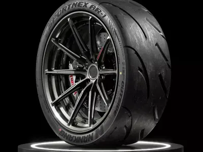 Nankang SemiSlick Sportnex AR1 245 35 ZR19 XL 100TW 3D model