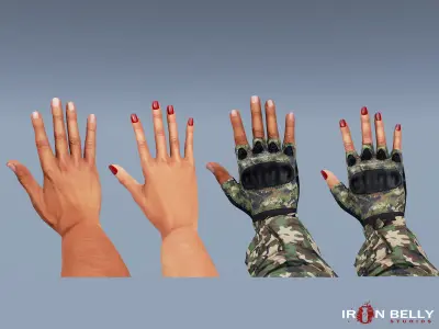 AAA Animated FP Arms Pack  Low-poly 3D model