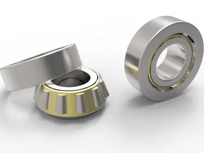 Angular contact roller bearing 3D model