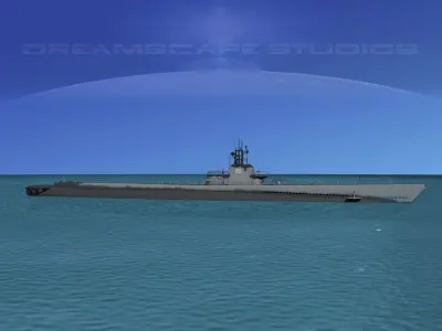 Gato Class Submarine SS245 USS Cobia 3D model
