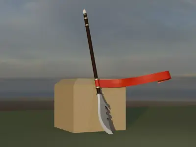 war spear Free low-poly 3D model