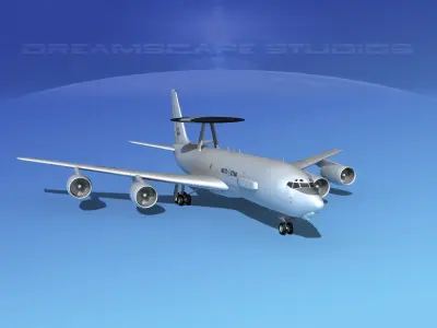 Boeing E-3C AWACS NATO 3D model