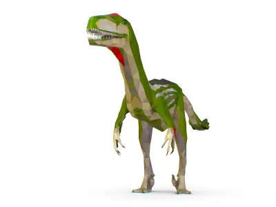 Dinosaur Austro Lowpoly Art Style Animal Low-poly 3D model