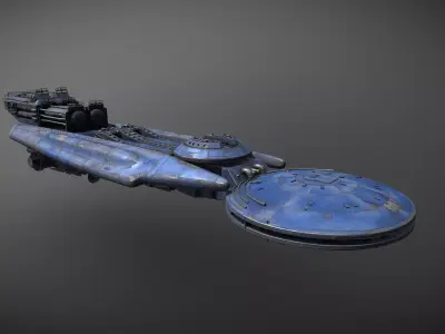 11Astral-Queen-BSG spaceship 3D model