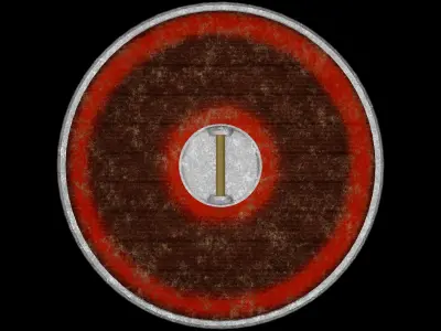 Viking Shield Low-poly 3D model 22