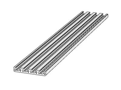 Aluminum Extruded Linear Guide Rail for Jigs Low-poly 3D model