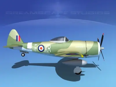 Republic P-47D Thunderbolt V10 3D model
