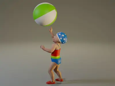 SwwimmingPool Child Female ACC0203004 Low-poly 3D model