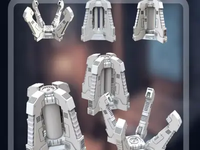 Power Generators - Sci-Fi Scenery pack of 3 3D Printable STL 3D print model