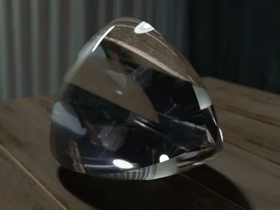 Trisphere optical Lens Simple Shapes Collection Free 3D model