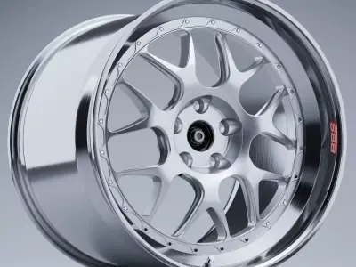 BBS WHEELS - E07 5 lugs version Low-poly 3D model