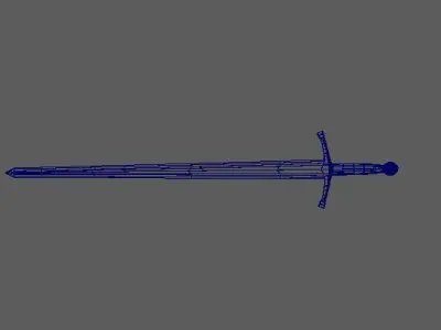 Sword golden ball with celtic knots Free low-poly 3D model