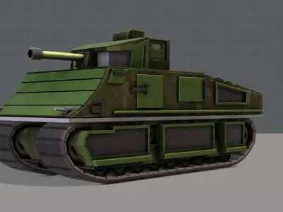 Tank V01 Low-poly 3D model