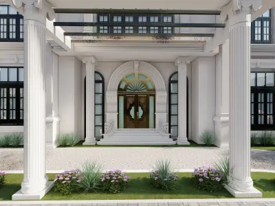 Luxury Neoclassical Management Office Building 3D model