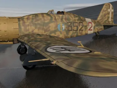 Fiat G-50 Freccia 3D model