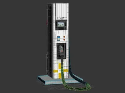 Electric Vehicle Charging Station EV GO Part 2 3D model