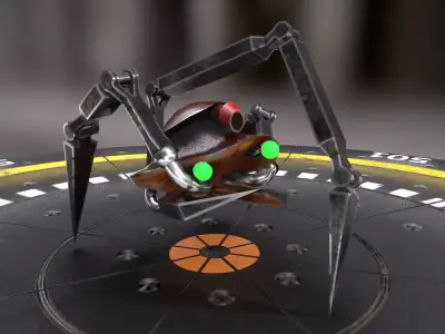 Crab Droid Low-poly 3D model