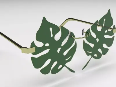 Aloha Leaf Sunglasses 3D model