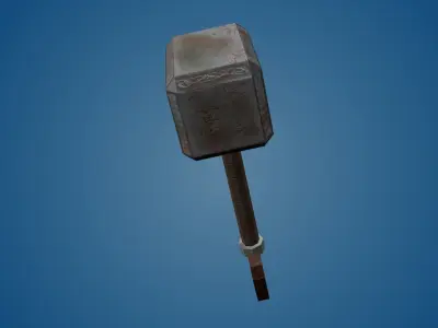 Warhammer hammer Low-poly 3D model