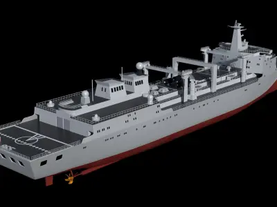 3D Hulun Lake supply ship side number 965 China PLA model 3D model