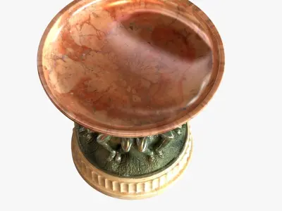 gustav gurschner tafelaufsatz - marble vase wih angels 3D model